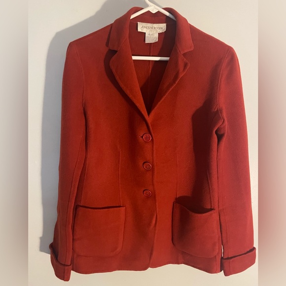 Beautiful Jones NY wool rust colored jacket. 4 - Picture 1 of 4